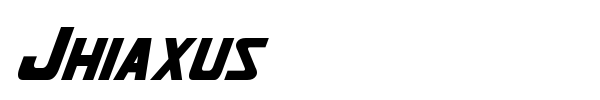Jhiaxus font preview